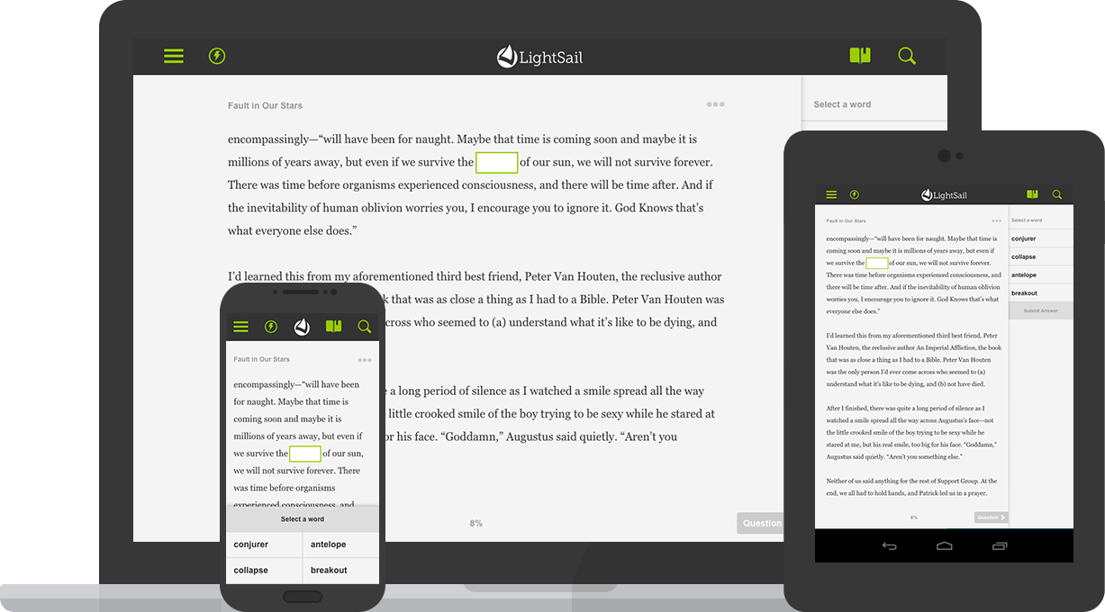 LightSail Text Cloze Assessment