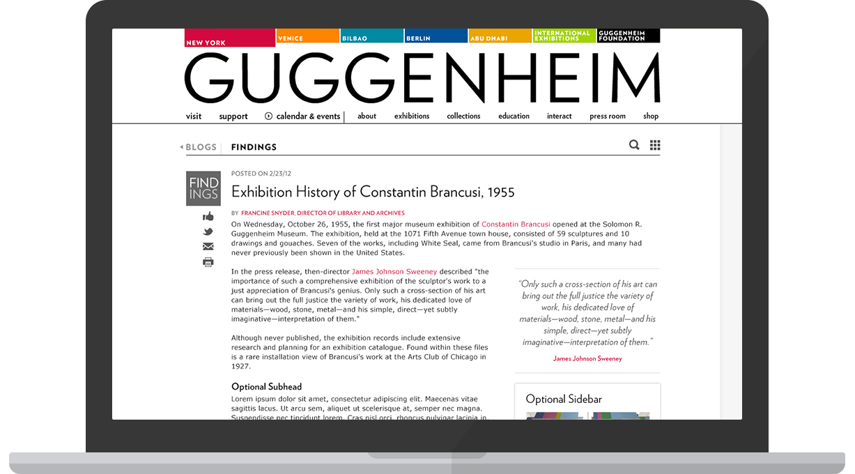 Guggenheim Blog Article