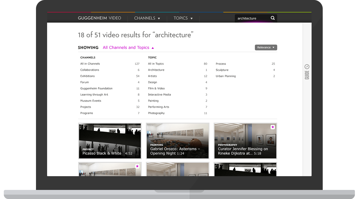 Guggenheim Video Search