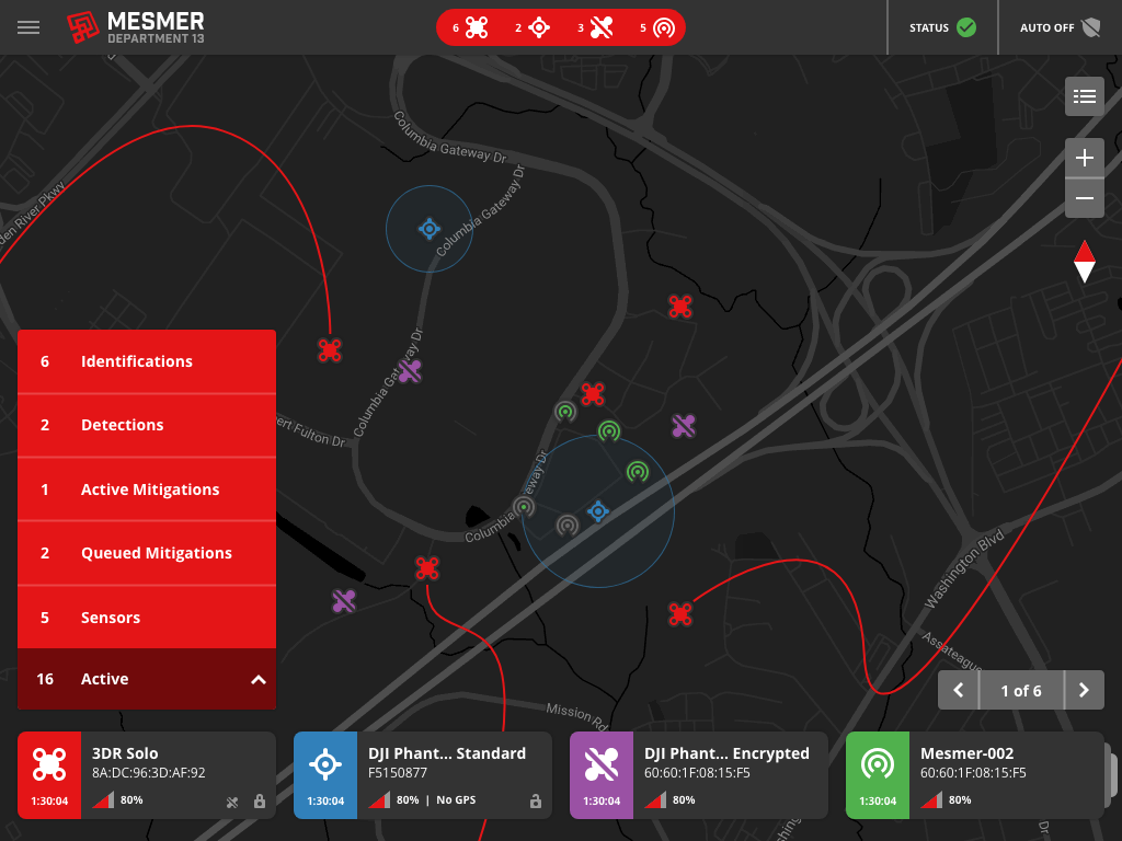 Mesmer Map with Filter Expanded Dark Mode