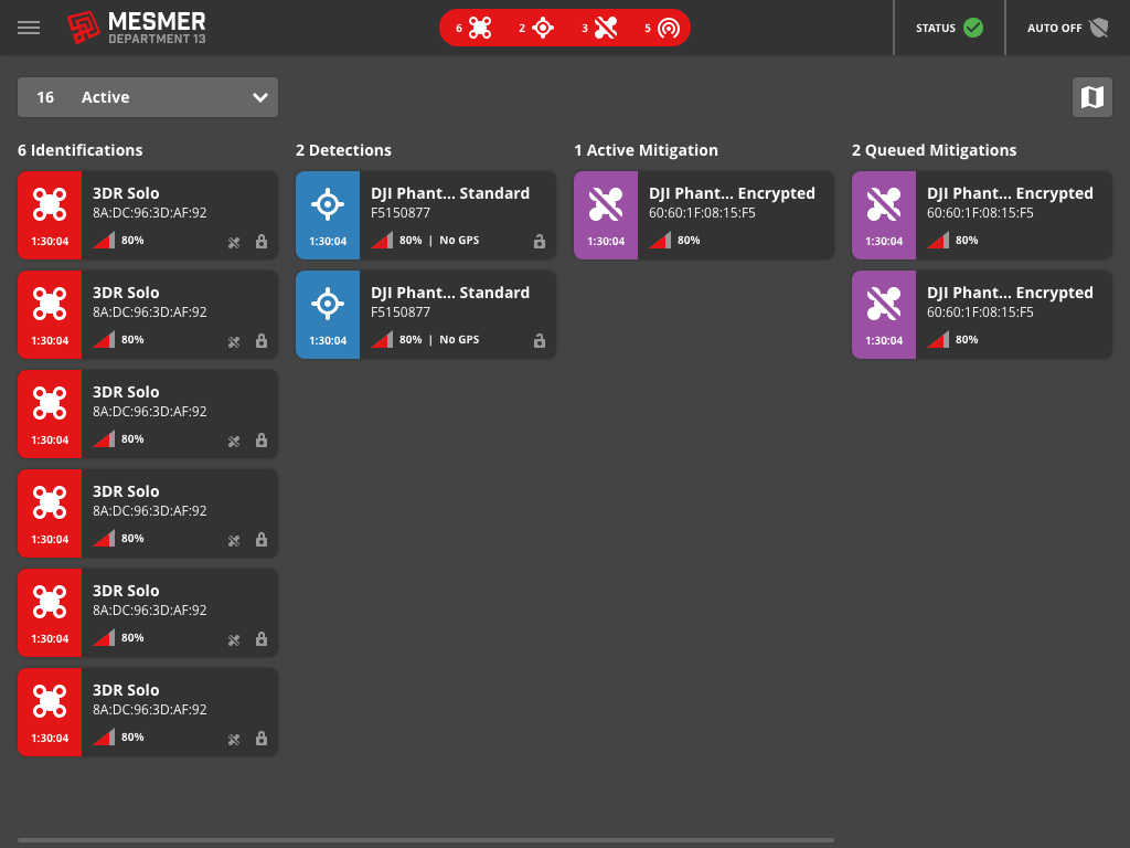 Mesmer List View Dark Mode
