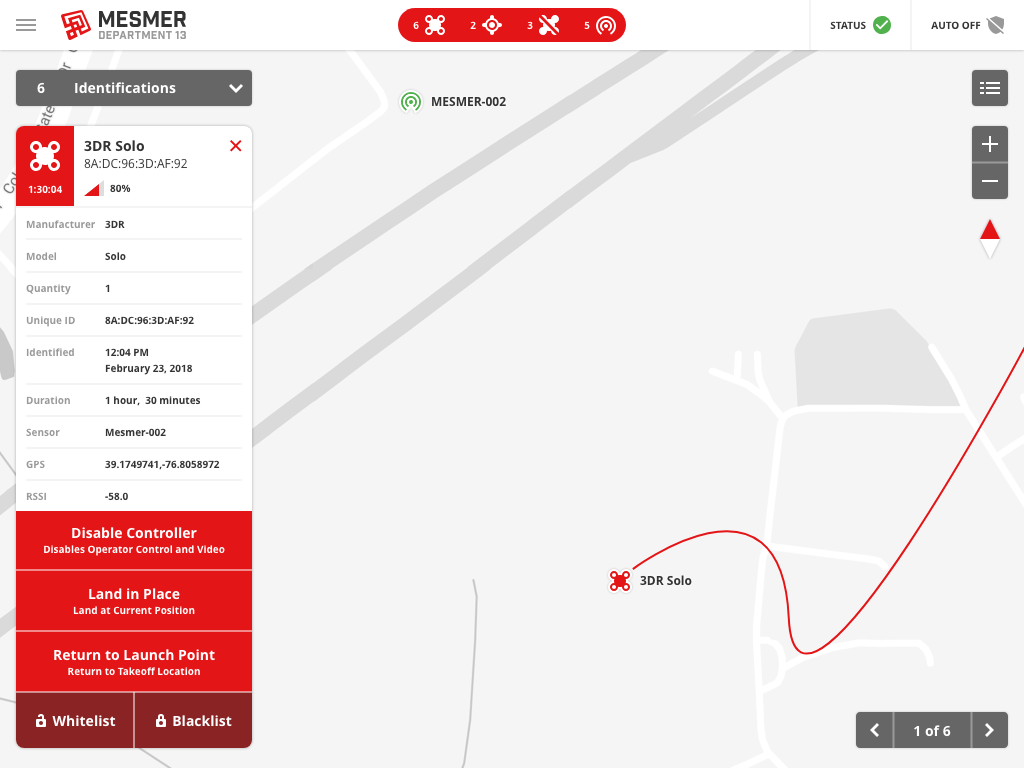 Mesmer Map with Drone Card Expanded Light Mode