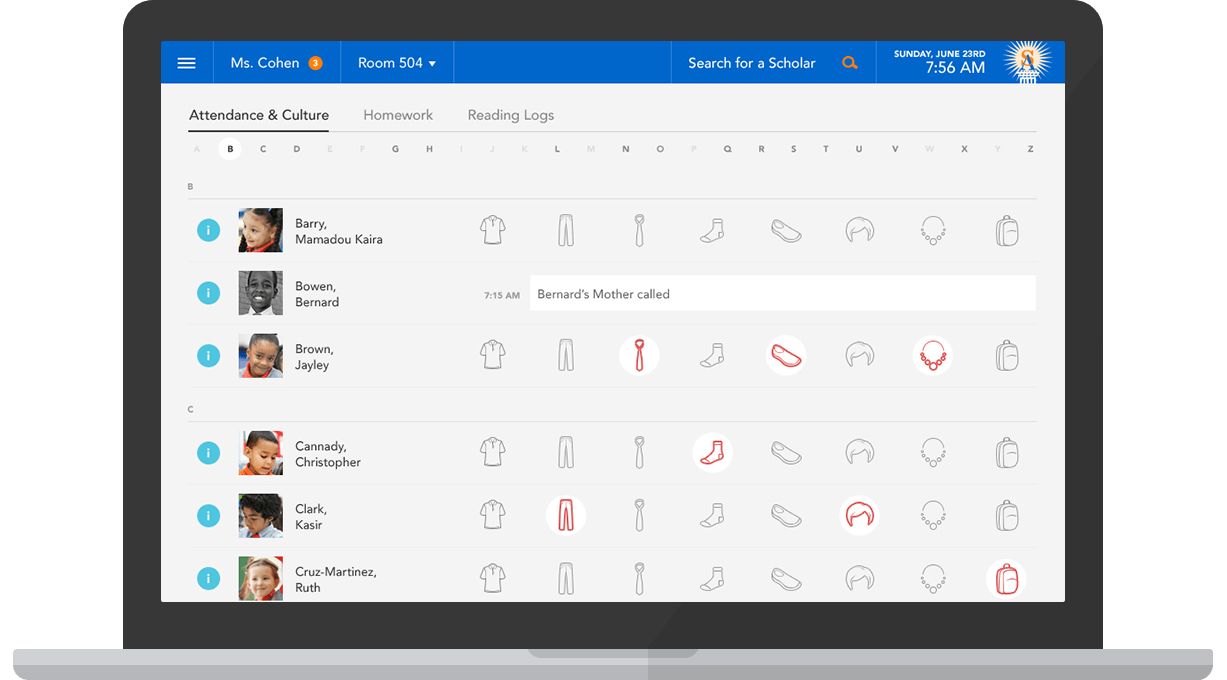 Success Academy Kiosk - Class