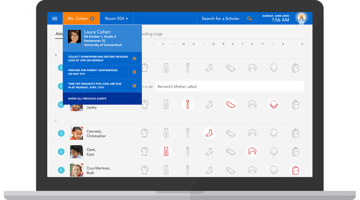 Success Academy Kiosk - Notifications